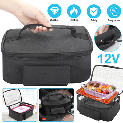 12V Car Portable Food Heating Lunch Box Electric Heater Warming Bag for Trucks