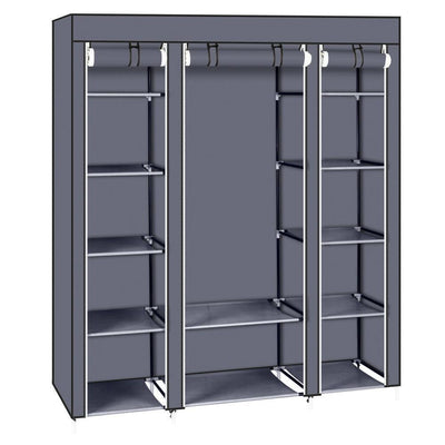 Portable Closet Wardrobe Clothes Rack Storage Organizer Shelf Water-Proof Fabric