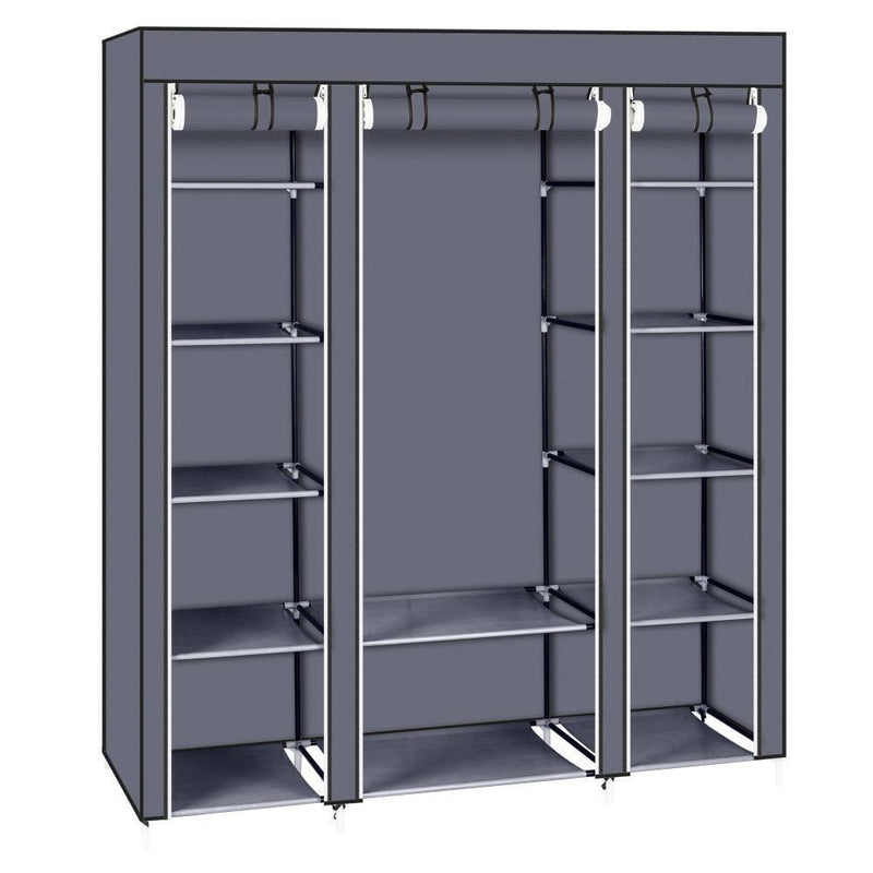 Portable Closet Wardrobe Clothes Rack Storage Organizer Shelf Water-Proof Fabric