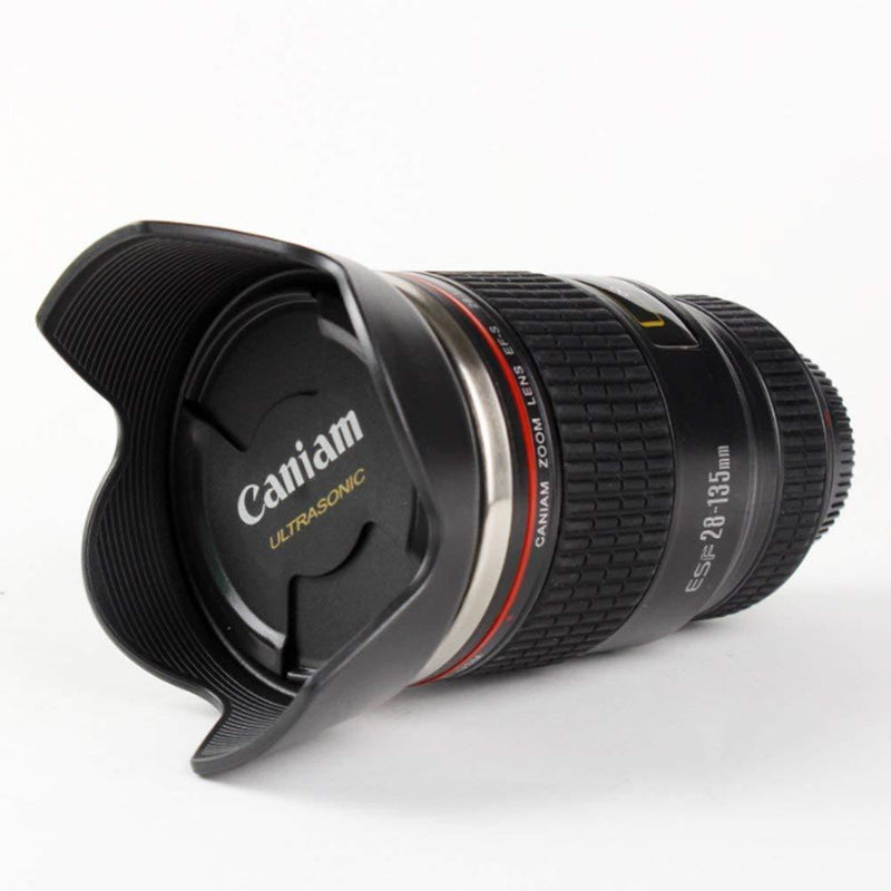 Stainless Steel Camera Lens Cup Canon Camera Lens Coffee Travel Mug with Holder