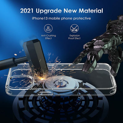 iPhone 13 Pro Clear Shockproof Case TPU Bumper Durable PC Back