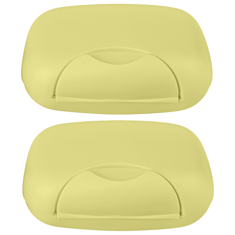 2PCS Soap Holder Box Dish Case Shower Bathroom Travel Storage Container Portable