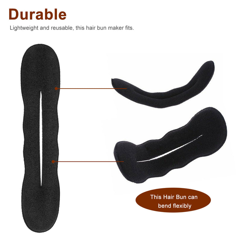 Hair Donut Bun Maker Magic Styling French Chignon Ballet Sock Updo DIY Tool 4PCS