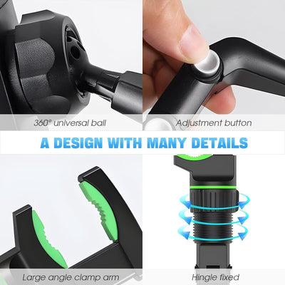 360° Car Phone Holder Rotatable and Retractable Rearview Mirror Universal Mount
