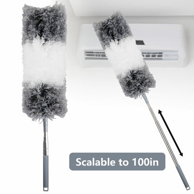 Adjustable Soft Microfiber Feather Duster Dusting Brush Household Cleaning Tool