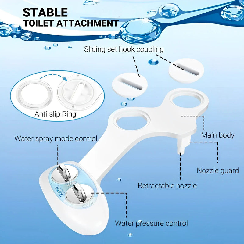 Bidet Fresh Water Spray Kit Non Electric Toilet Seat Attachment Cold Wash New