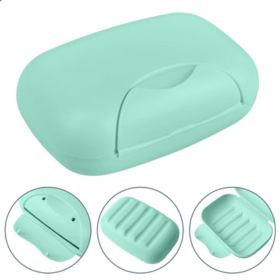 2PCS Soap Holder Box Dish Case Shower Bathroom Travel Storage Container Portable