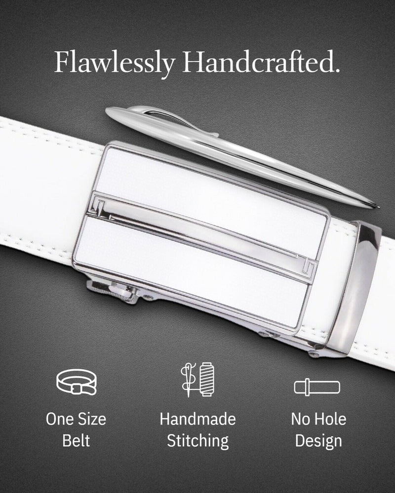 Microfiber Leather Mens Ratchet Belt Belts for Men Adjustable Automatic Buckle