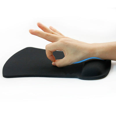 Cozy Wrist Rest Support Mouse Mat - Gaming Mouse Pad for PC, Laptop, Computer