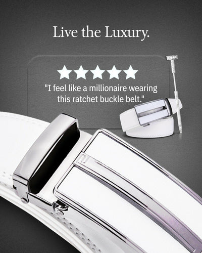 Microfiber Leather Mens Ratchet Belt Belts for Men Adjustable Automatic Buckle