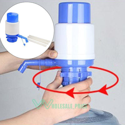 Hand Press 5 Gallon Pump Water Bottle Jug Manual Dispenser Drinking Tap Spigot