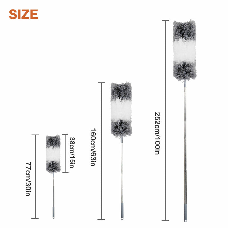 Adjustable Soft Microfiber Feather Duster Dusting Brush Household Cleaning Tool