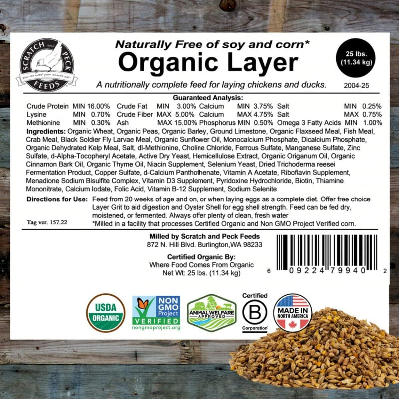 Organic Grower Layer Starter Mash Chicken Feed Non GMO