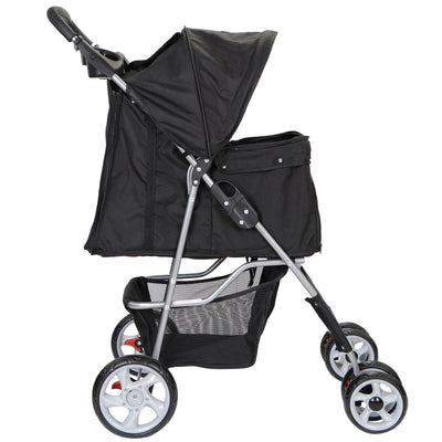 Dual Entry Folding Dog Stroller Travel Pet Carrier