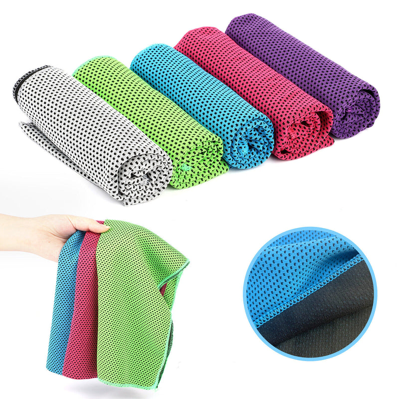 5Pcs Cooling Towel Ice Towel Neck Wrap for Sports Running Jogging Gym Cool Down