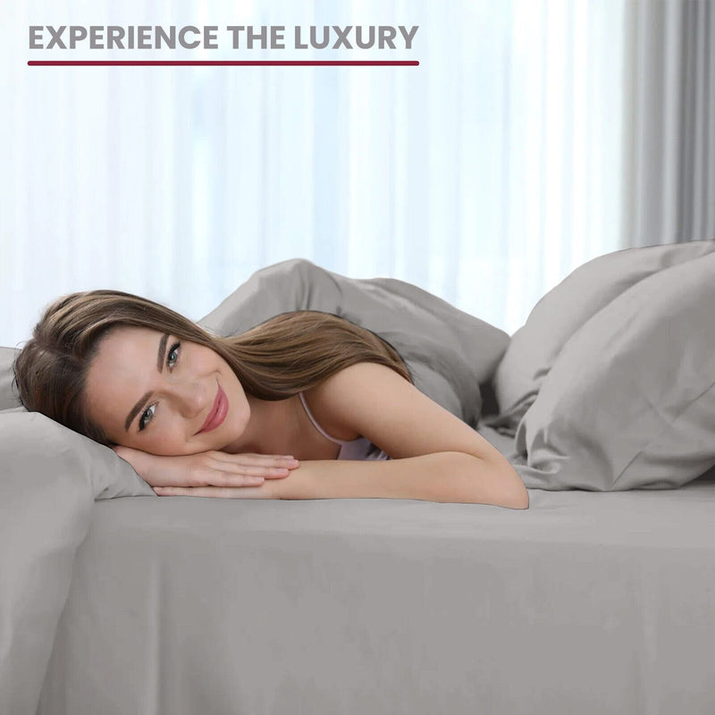6 Piece Bed Sheet Set 1800 Series Microfiber Comfort Deep Pocket Hotel Bed Sheet