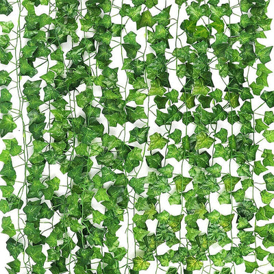 Artificial Ivy Leaf Plants 12 PCS  Fake Hanging Garland Plants Vine Home Decor