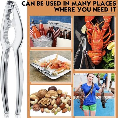 Crab Leg Opener Nut Cracker Lobster Cracker Seafood Tools Double Jaw Crackers 6”