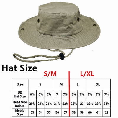 Unisex Cotton Bucket Hat Fishing Camping Safari Boonie Sun Brim Summer Cap
