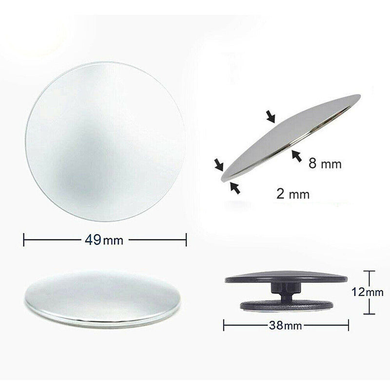 360° Wide Angle Blind Spot Mirror Auto Convex Rear Side View For Car Truck 2Pcs