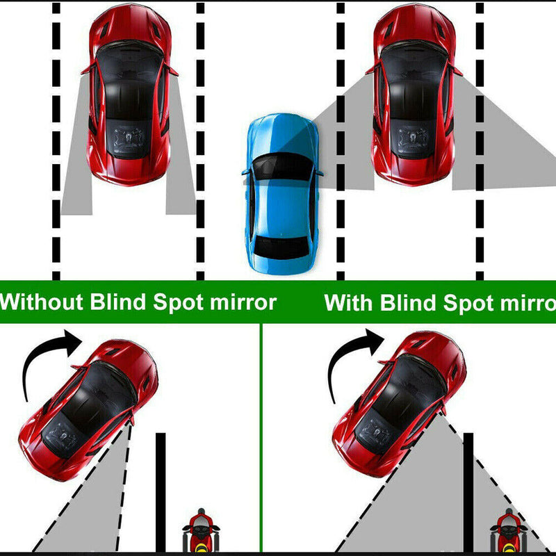 360° Wide Angle Blind Spot Mirror Auto Convex Rear Side View For Car Truck 2Pcs