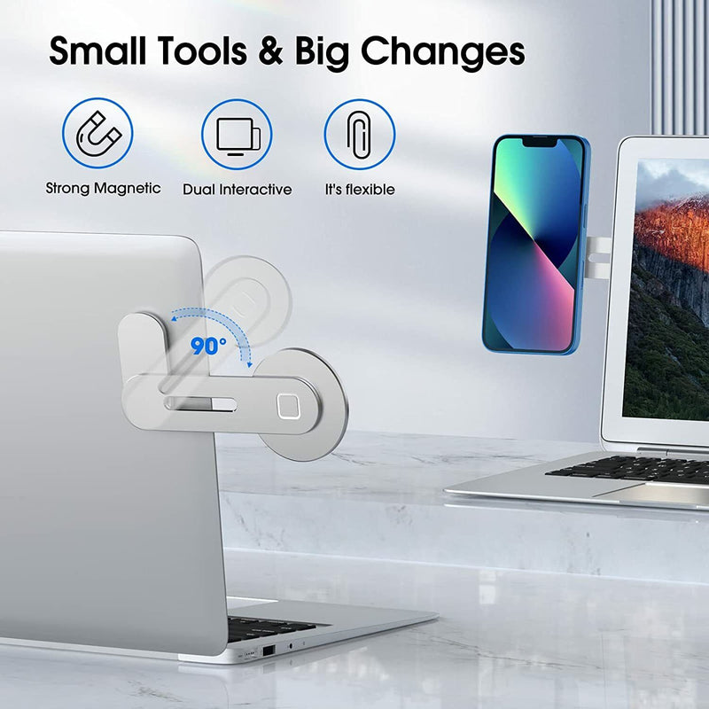 Magnetic Laptop Phone Holder Computer Monitor Expansion Bracket