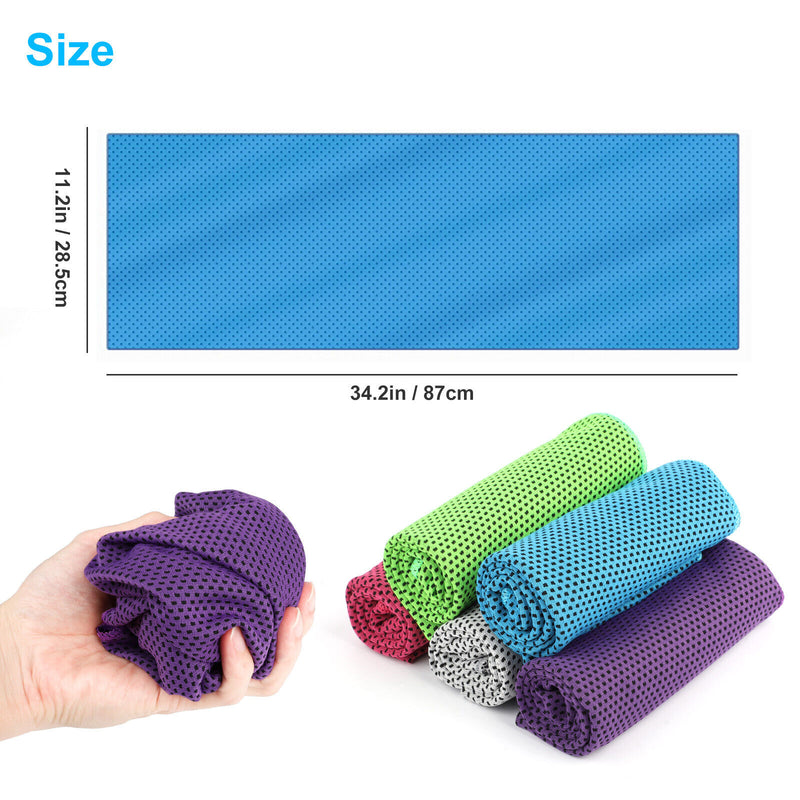 5Pcs Cooling Towel Ice Towel Neck Wrap for Sports Running Jogging Gym Cool Down