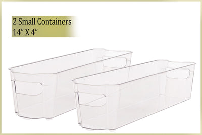 Fridge Organizer Bins Stackable Fridge Storage Containers 6 Piece with Bonus Magnetic Whiteboard