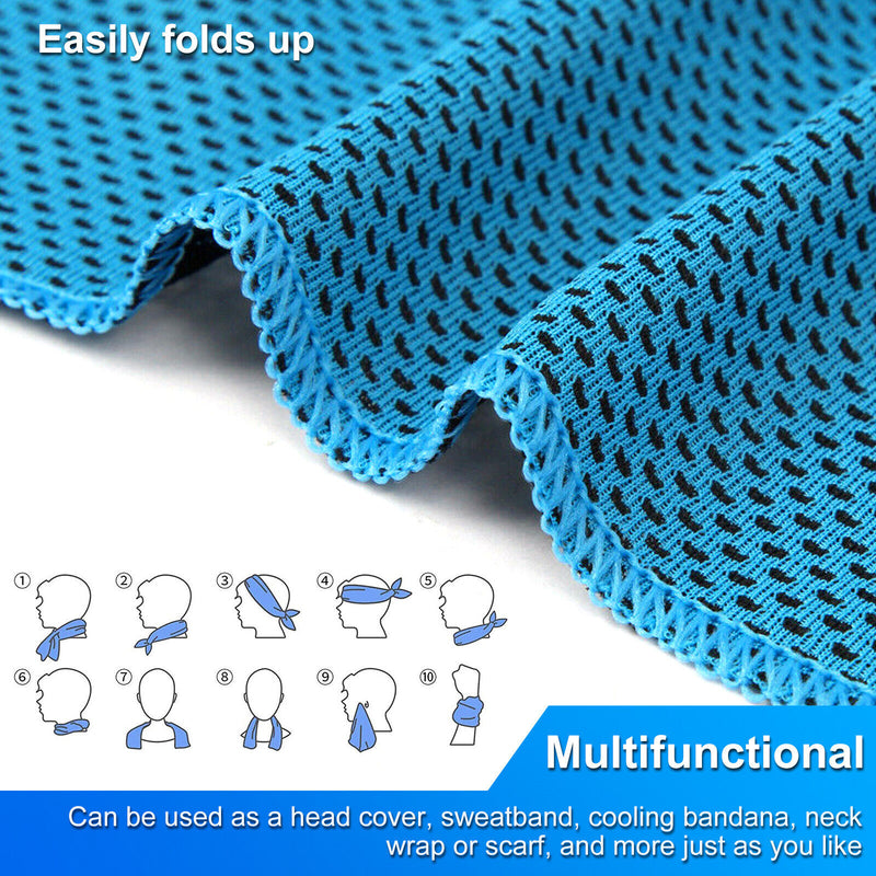 5Pcs Cooling Towel Ice Towel Neck Wrap for Sports Running Jogging Gym Cool Down