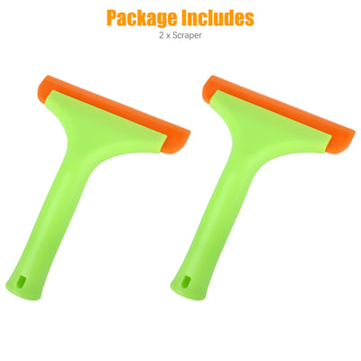 Silicone Squeegee Cleaners for Windows Showers and Car Glass Set of 2 