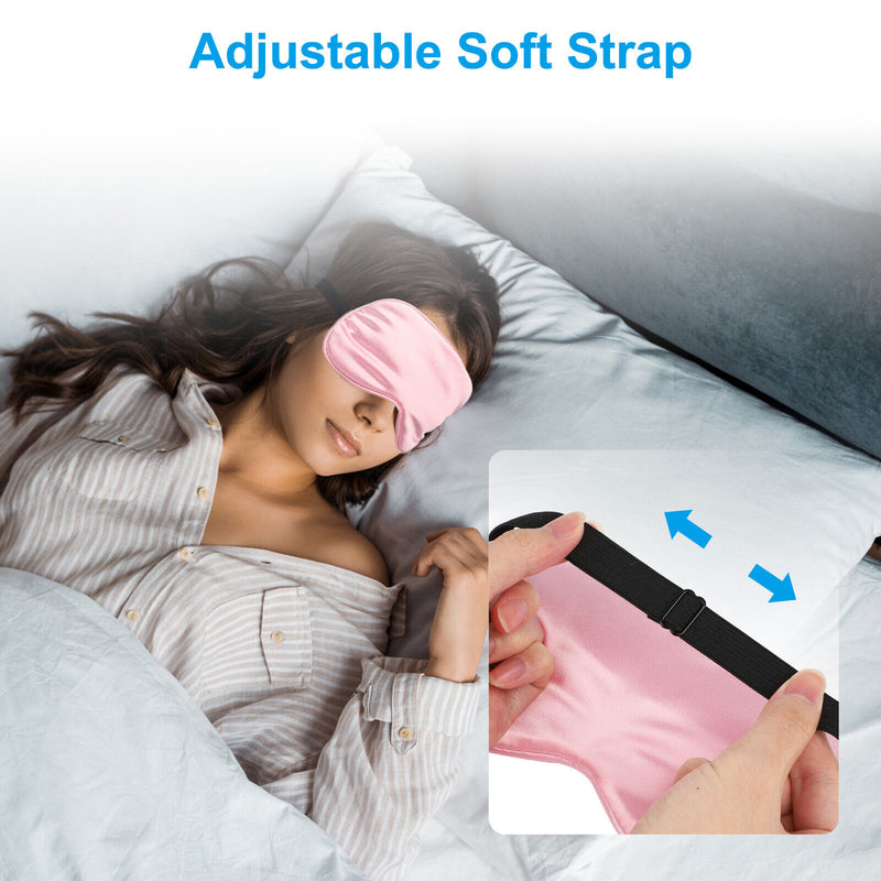 3 PCS Travel Sleep Soft Silk Dry Eye Mask Padded Shade Cover Blindfold Men Women