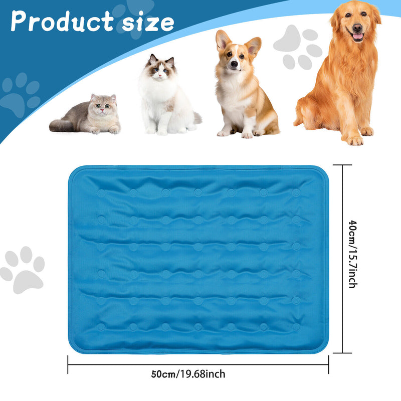 Cooling Gel Mat Self Cooling Cushion Pad Summer Hot Weather Sleeping Bed Dog Pet