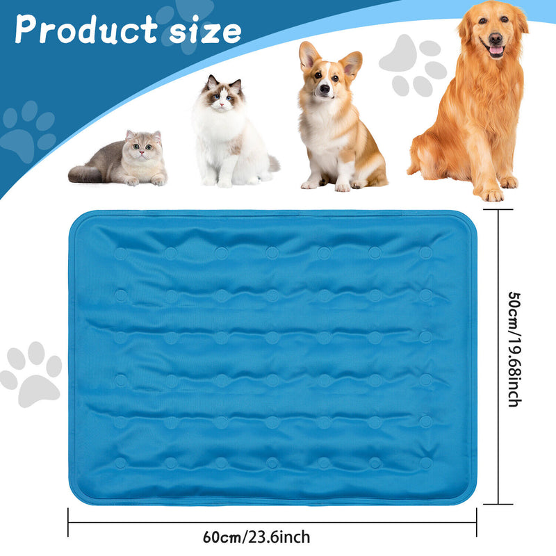 Cooling Gel Mat Self Cooling Cushion Pad Summer Hot Weather Sleeping Bed Dog Pet