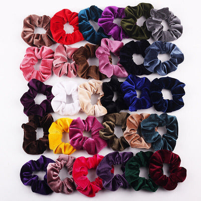 40Pcs Hair Scrunchies Velvet Elastic Hair Bands Scrunchy Hair Rope Band