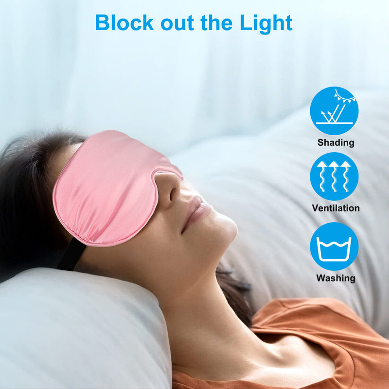 3 PCS Travel Sleep Soft Silk Dry Eye Mask Padded Shade Cover Blindfold Men Women