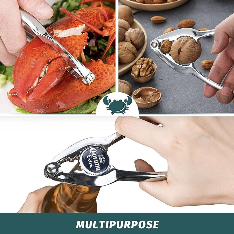 Crab Leg Opener Nut Cracker Lobster Cracker Seafood Tools Double Jaw Crackers 6”