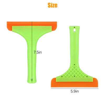 Silicone Squeegee Cleaners for Windows Showers and Car Glass Set of 2 