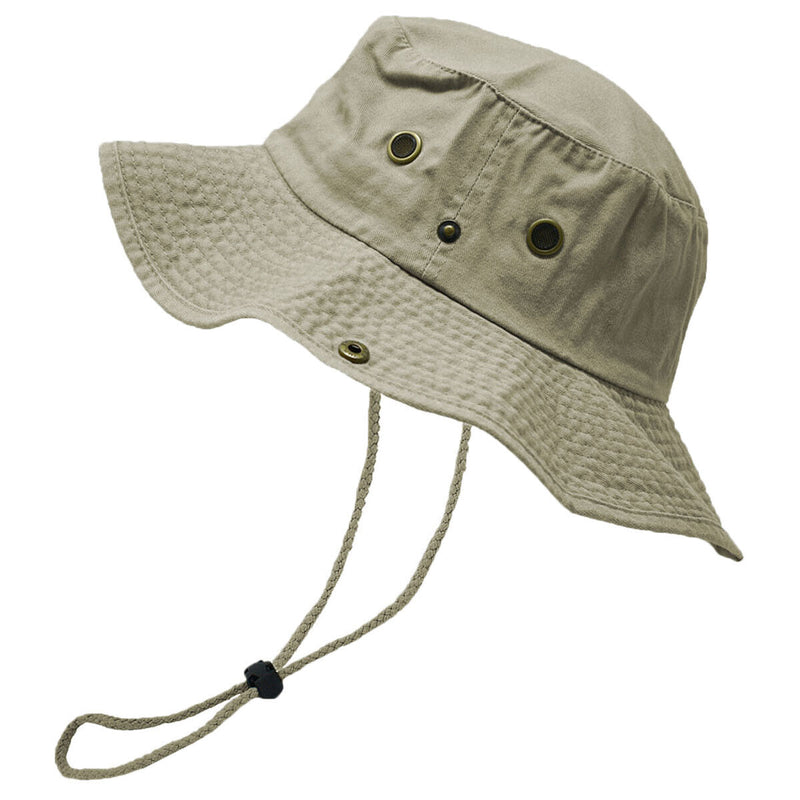 Unisex Cotton Bucket Hat Fishing Camping Safari Boonie Sun Brim Summer Cap