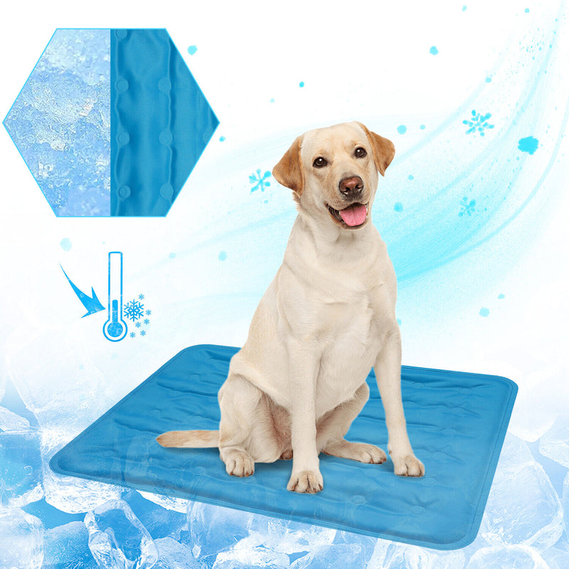 Cooling Gel Mat Self Cooling Cushion Pad Summer Hot Weather Sleeping Bed Dog Pet
