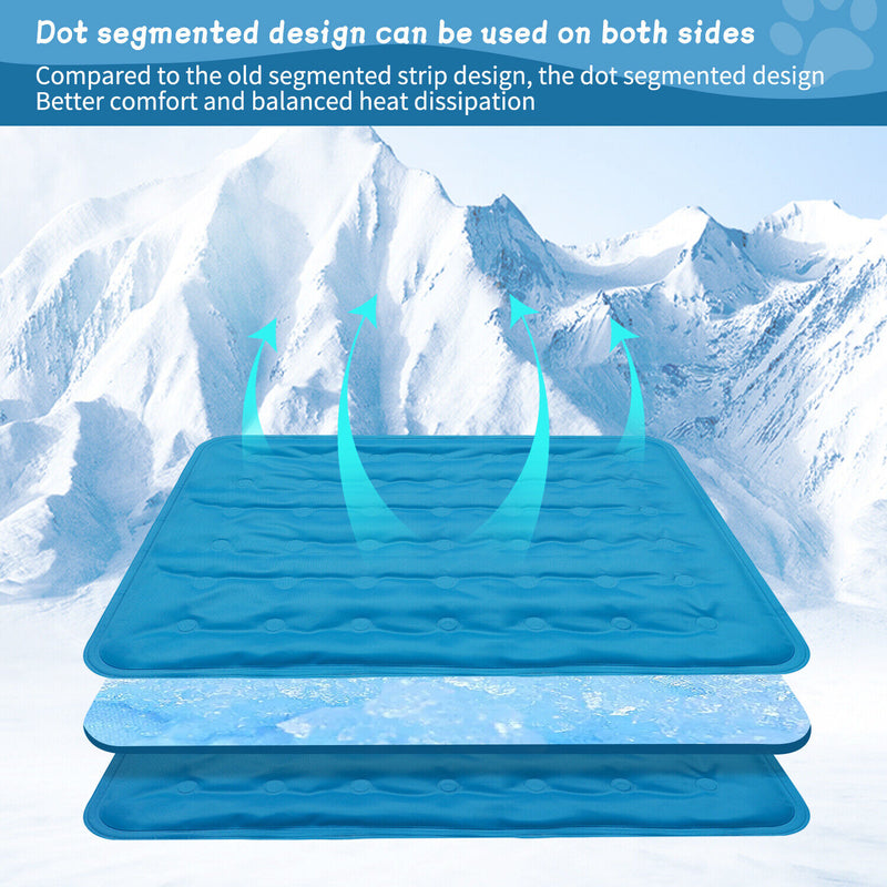 Cooling Gel Mat Self Cooling Cushion Pad Summer Hot Weather Sleeping Bed Dog Pet