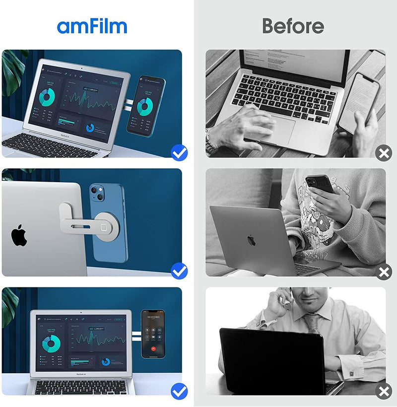 Magnetic Laptop Phone Holder Computer Monitor Expansion Bracket