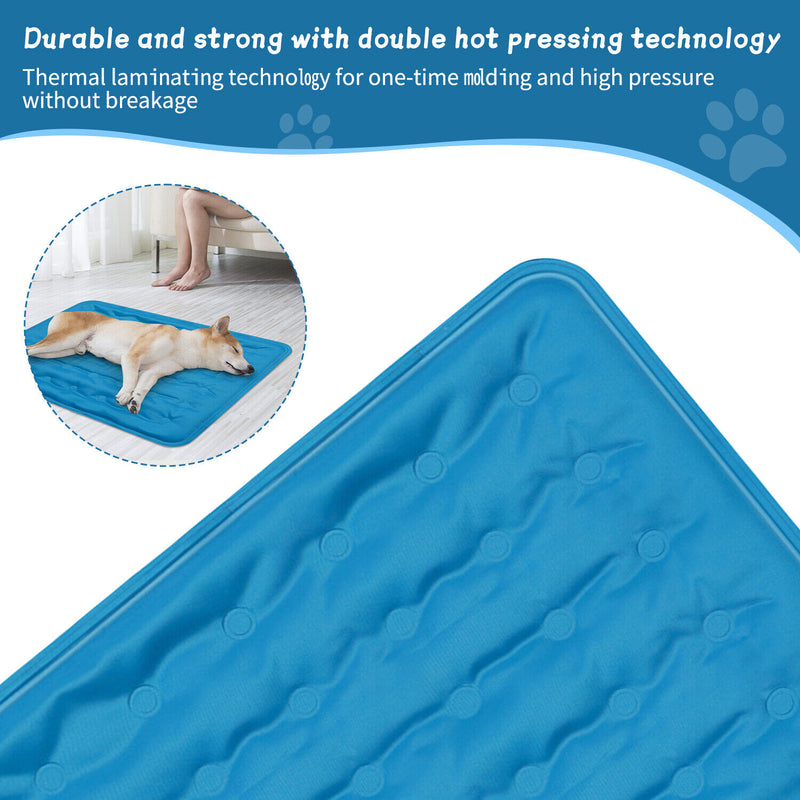 Cooling Gel Mat Self Cooling Cushion Pad Summer Hot Weather Sleeping Bed Dog Pet