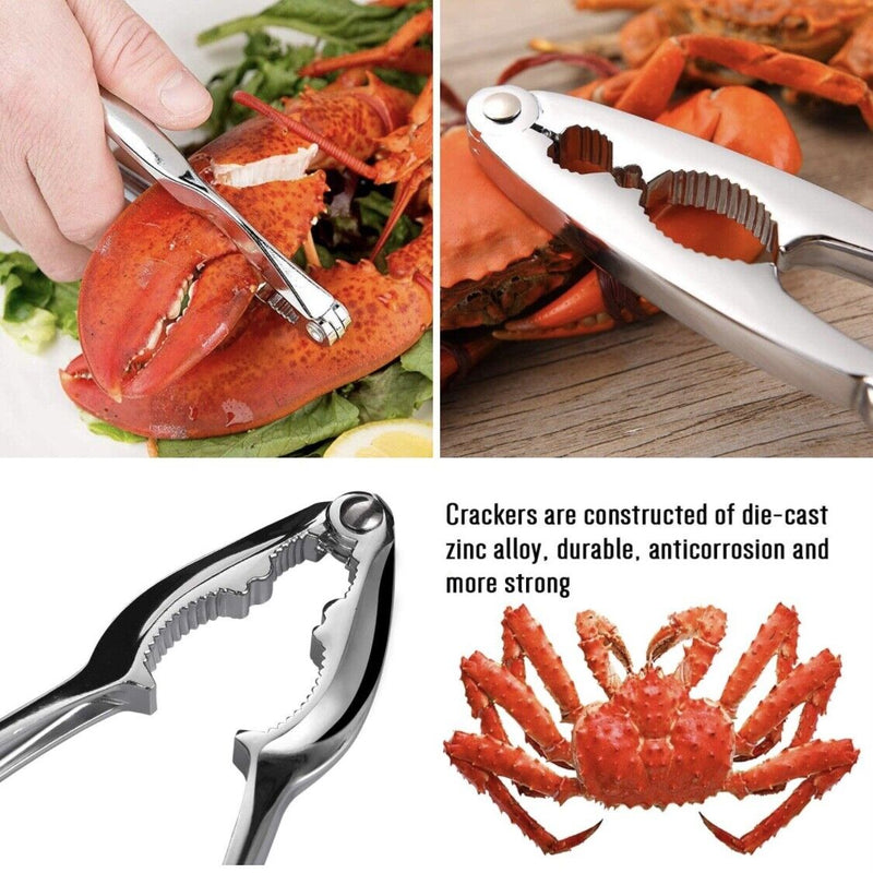 Crab Leg Opener Nut Cracker Lobster Cracker Seafood Tools Double Jaw Crackers 6”