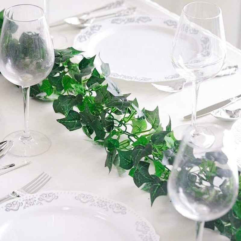 Artificial Ivy Leaf Plants 12 PCS  Fake Hanging Garland Plants Vine Home Decor