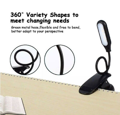 Flexible Clip-On LED Light Lamp - for Book Reading Tablet Laptop PC Ereader