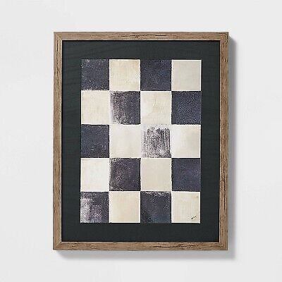 16" X 20" Checkerboard Framed Wall Art - Threshold Designed with Studio Mcgee