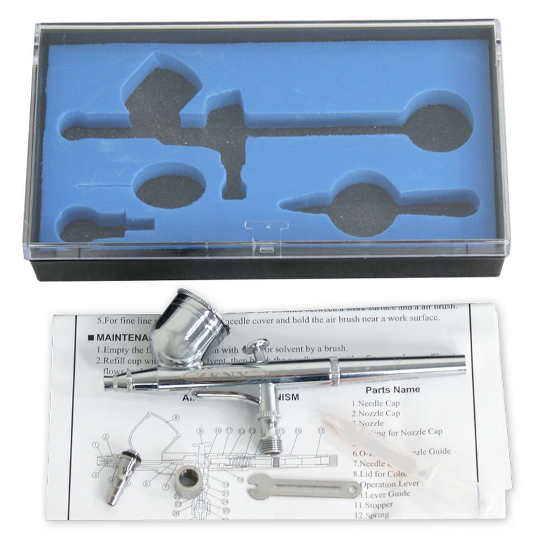 Dual-Action Airbrush Kit with Compressor Airbrush Paint Set for Spray Painting