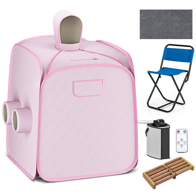 800W 2 Person Portable Steam Sauna SPA Tent with 3L Steamer