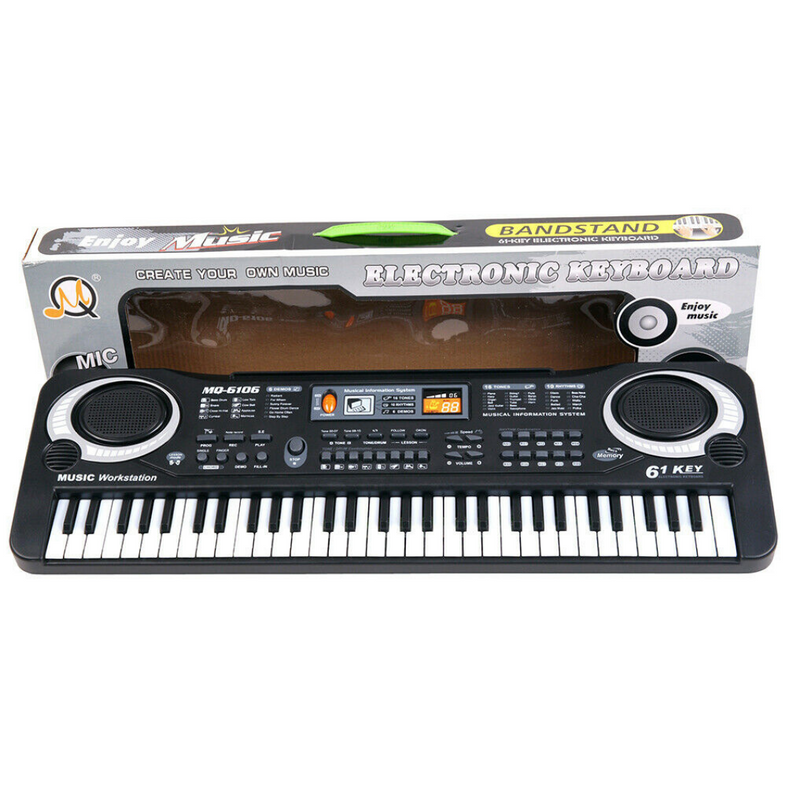 Digital Music Electronic Keyboard for Kids 61 Key Electric Piano Organ with Microphone