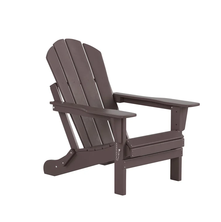 2 Pcs Folding Adirondack Chair Outdoor Patio Garden Deck Lounge Chairs
